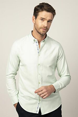 Tudors Slim Fit Dar Kesim Uzun Kol Erkek Gömlek