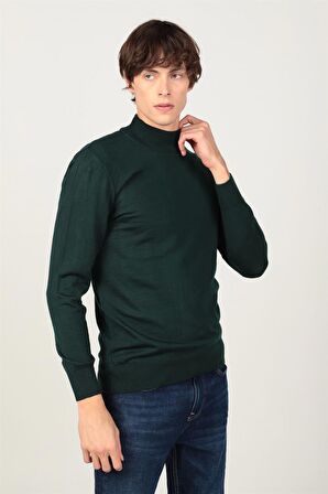 Tudors Slim Fit Dar Kesim Bisiklet Yaka Erkek Kazak