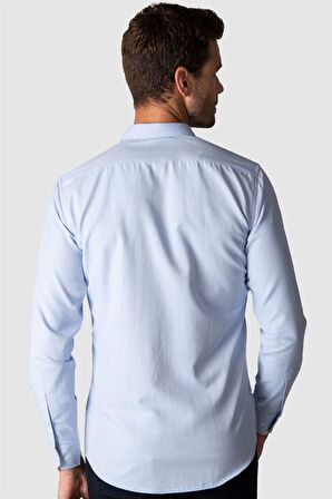 Tudors Modern Slim Fit Dar Kesim Armürlü Erkek Gömlek