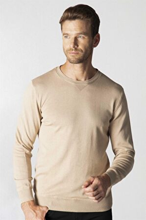 Slim Fit Dar Kesim Bisiklet Yaka Erkek Kazak