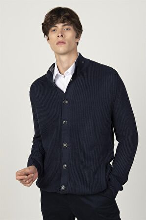 Tudors Yarım Balıkçı Yaka Fermuarlı Erkek Hırka