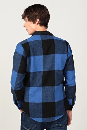 Tudors Slim Fit Oduncu Fermuarlı Parçalı Erkek Mont Gömlek