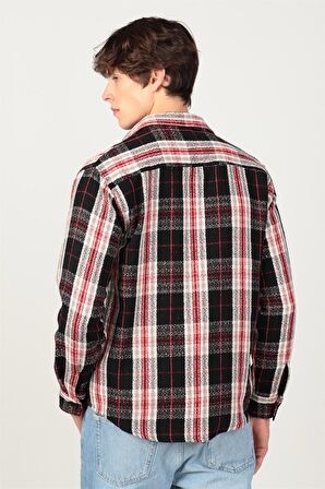 Tudors Relax Fit Rahat Kalıp Kışlık Düz Kalın Kumaş  Ceket Gömlek