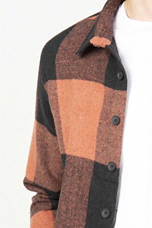 Tudors Slim Fit Kareli Tek Cepli Oduncu Erkek Gömlek