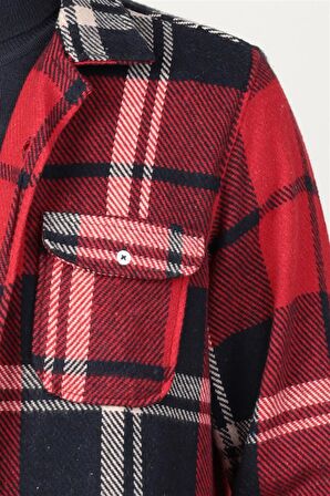 Tudors Slim Fit Oduncu Kışlık Çift Cepli Kapaklı Erkek Gömlek