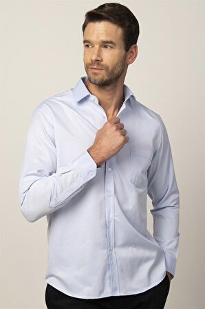 Tudors Klasik Fit Rahat Kesim Armürlü Erkek Gömlek