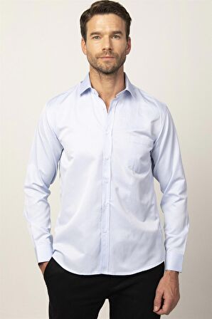 Tudors Klasik Fit Rahat Kesim Armürlü Erkek Gömlek