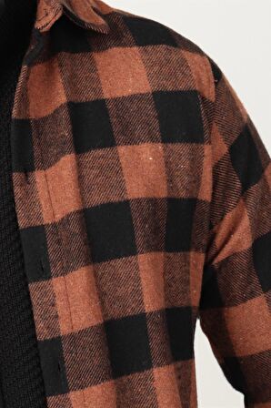 Tudors Slim Fit Kışlık Oduncu Kareli Erkek Gömlek