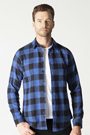 Tudors Slim Fit Kışlık Oduncu Kareli Erkek Gömlek