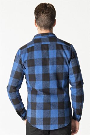 Tudors Slim Fit Kışlık Oduncu Kareli Erkek Gömlek