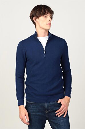Tudors Slim Fit Dar Bisiklet Yaka Erkek Kazak