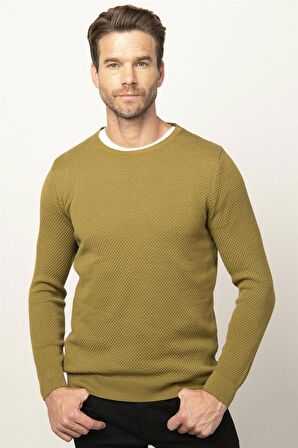 Tudors Slim Fit Bisiklet Yaka  Erkek Kazak KZ14009-OG01