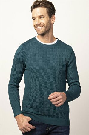 Tudors Slim Fit  Bisiklet Yaka Erkek Kazak KZ14009-Y2