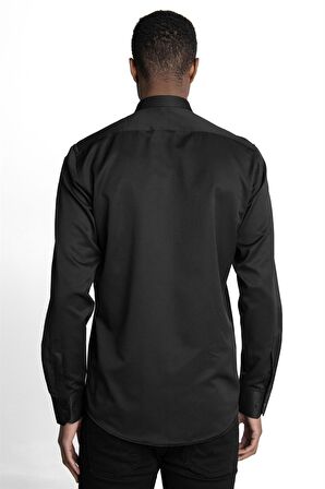 Tudors Modern Slim Fit Dar Kesim Pamuklu Kolay Ütülenebilir Armürlü Erkek Gömlek