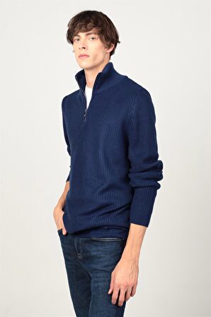 Tudors Slim Fit Dar Kesim Bisiklet Yaka Erkek Kazak