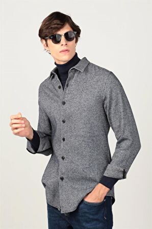 Tudors Slim Fit Oduncu Düz Kışlık Erkek Gömlek