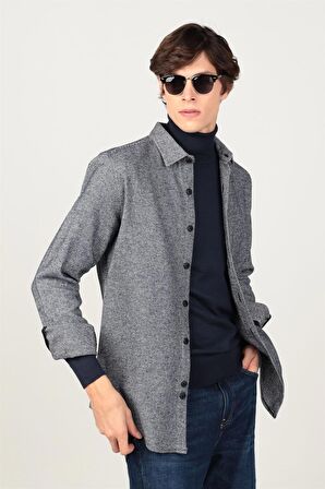 Tudors Slim Fit Oduncu Düz Kışlık Erkek Gömlek