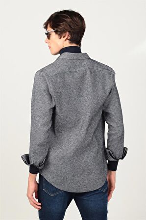 Tudors Slim Fit Oduncu Düz Kışlık Erkek Gömlek