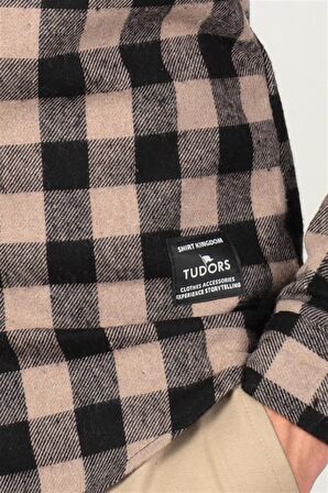 Tudors Slim Fıt Kışlık Oduncu Dama Desen Erkek Gömlek