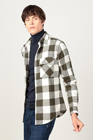 Tudors Slim Fit Kışlık Oduncu  Dama Desen Erkek Gömlek