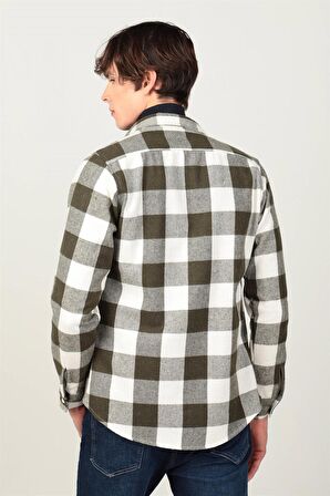 Tudors Slim Fit Kışlık Oduncu  Dama Desen Erkek Gömlek