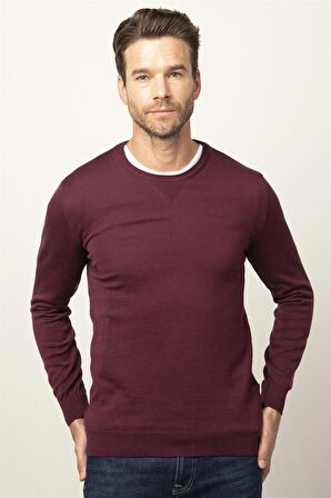 Tudors Slim Fit Dar Kesim Bisiklet Yaka Erkek Kazak