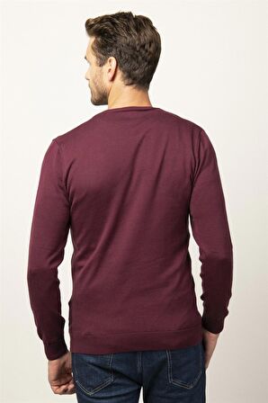 Tudors Slim Fit Dar Kesim Bisiklet Yaka Erkek Kazak