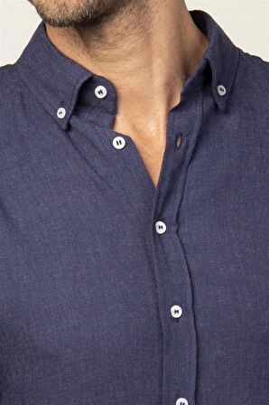 Tudors Slim Fit Kışlık Yün Viskon Düz Gömlek