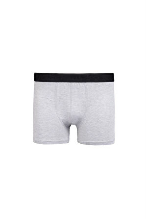Erkek 2'li Pamuk Likralı Esnek Kumaş Boxer