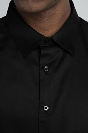 Tudors Slım Fıt %100 Koton Saten Premium Erkek Gömlek