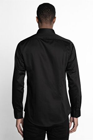 Tudors Slım Fıt %100 Koton Saten Premium Erkek Gömlek