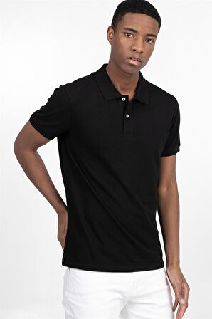 Slim Fit Düz Polo Yaka Erkek T-Shirt - TUDORS