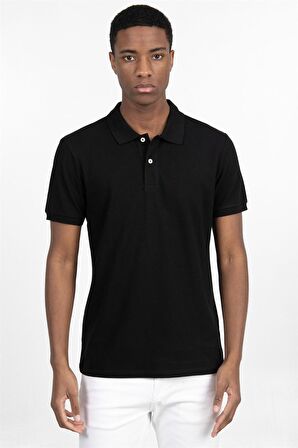 Slim Fit Düz Polo Yaka Erkek T-Shirt - TUDORS