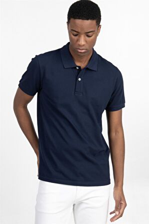 Slim Fit Düz Polo Yaka Erkek T-Shirt - TUDORS 