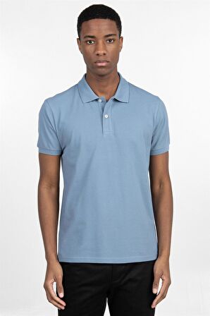 Slim Fit Düz Polo Yaka Erkek T-Shirt - TUDORS 