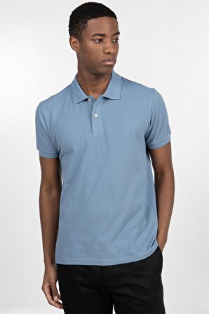 Slim Fit Düz Polo Yaka Erkek T-Shirt - TUDORS 