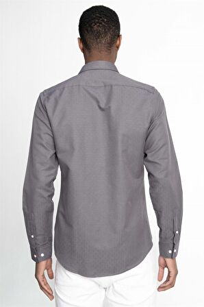Tudors Slim Fit Uzun Kol Oxford Doku Armürlü Biyeli Erkek Gömlek