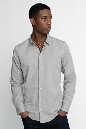 Tudors Slim Fit Uzun Kol Oxford Doku Armürlü Biyeli Erkek Gömlek