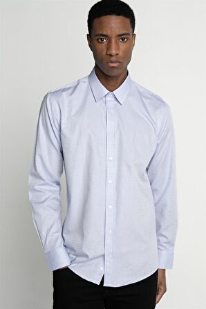 Modern Fit %100 Cotton Armürlü Premium Seri Erkek Gömlek