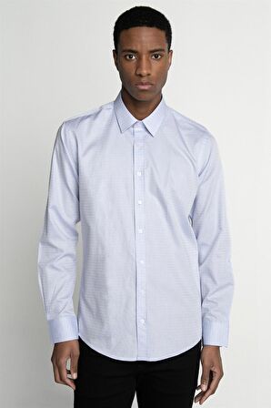 Modern Fit %100 Cotton Armürlü Premium Seri Erkek Gömlek
