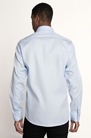 Modern Fit %100 Pamuk Armürlü Leke Tutmaz Gömlek - TUDORS