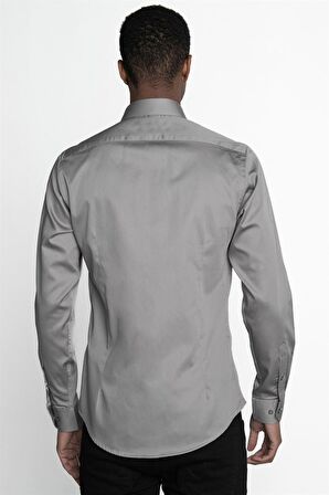 Tudors Slim Fit Koton Saten Premium Seri Erkek Gömlek