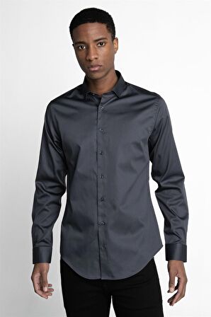 Tudors Slim Fit Koton Saten Premium Seri Erkek Gömlek