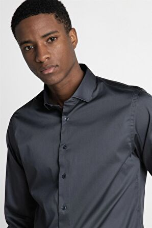 Tudors Slim Fit Koton Saten Premium Seri Erkek Gömlek