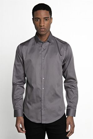 Tudors Slim Fit Koton Saten Premium Seri Erkek Gömlek