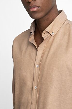 Slim Fit Pamuklu Kolay Ütü Düz Erkek Gömlek - TUDORS