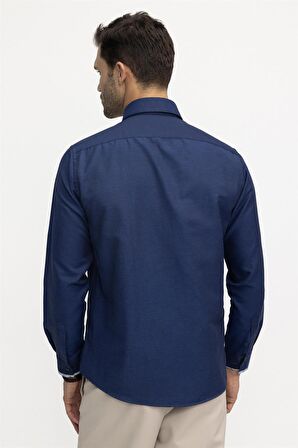 Tudors Klasik Fit Pamuklu Kolay Ütü Oxford Düz Erkek Gömlek