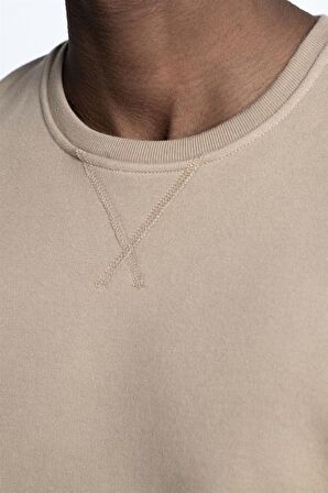 Pamuk Bisiklet Yaka Basıc Unisex Sweatshirt - TUDORS