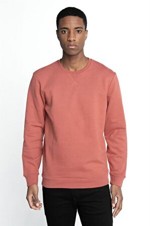 Pamuk Bisiklet Yaka Basıc Unisex Sweatshirt - TUDORS