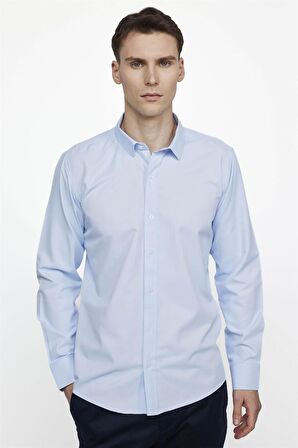 Tudors Modern Slim Fit Düz Erkek Gömlek